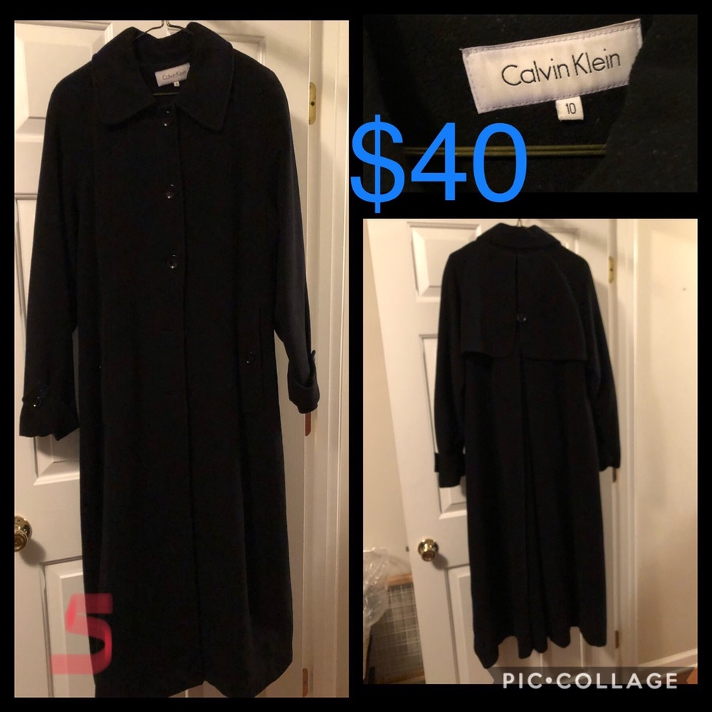 Long Black Calvin Klein Coat